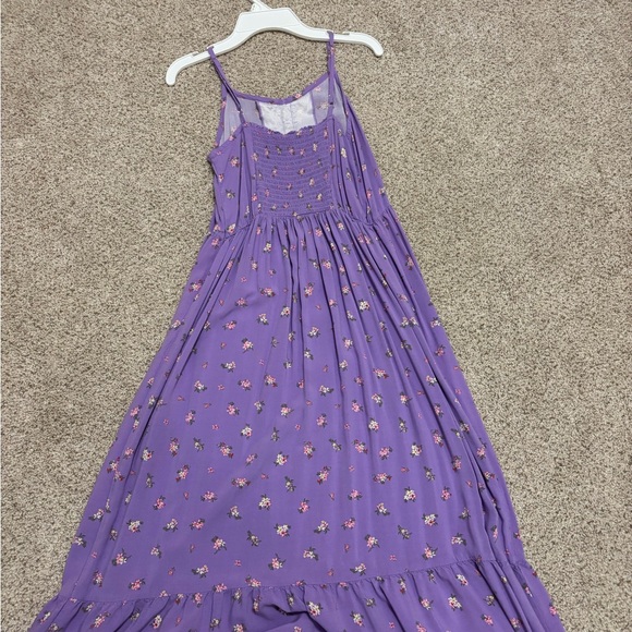Girl’s Purple Floral Maxi Dress - Picture 8 of 8